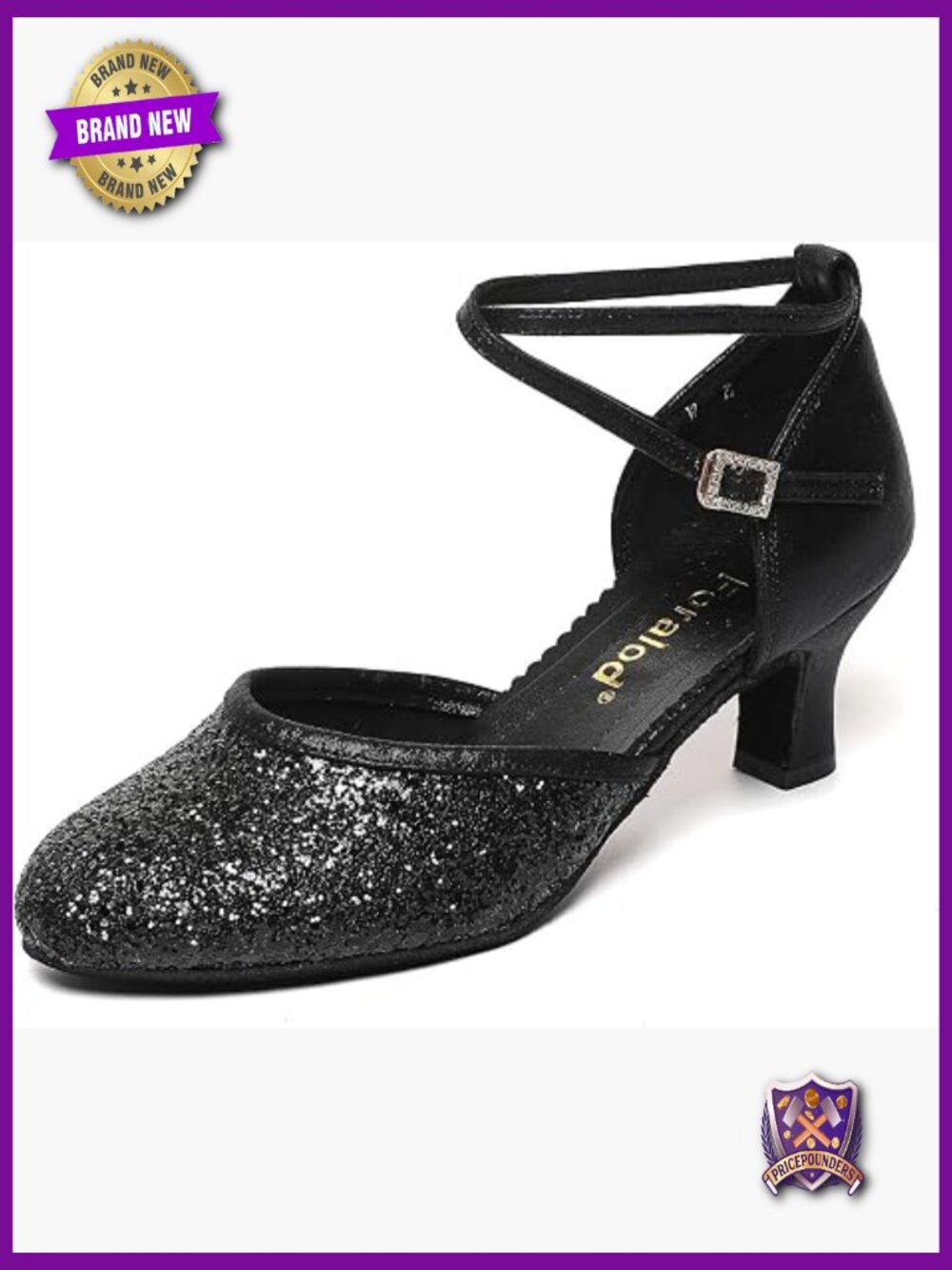 Women's Ballroom Dance Shoes Low Heel Ankle Strap Pumps